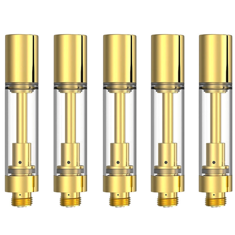 Groothandel 510 lege goud THC cartridges met 0,5 ml 0,8 ml 1,0 ml Optie